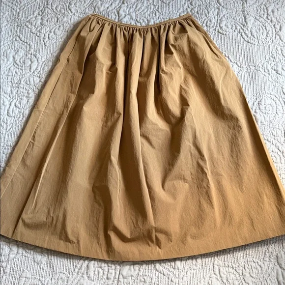 NWT ZARA ZW Collection Cape Midi Skirt Size XL Beige, khaki, taupe - Picture 9 of 13